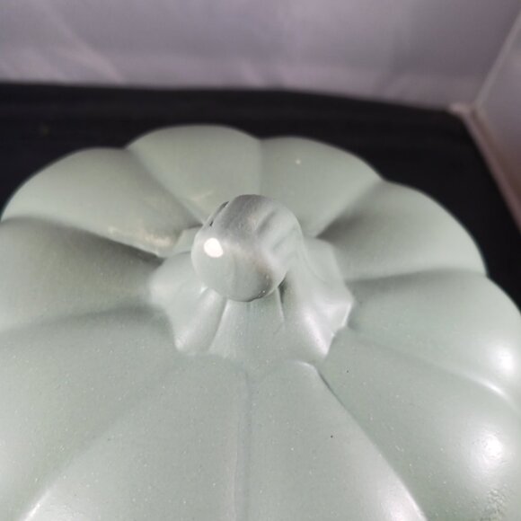 Pumpkin Green Dish With Lid - Picture 4 of 12